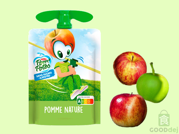 Compote de pomme pom'potes sans sucres ajoutés